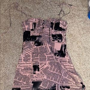 Pink newspaper dress